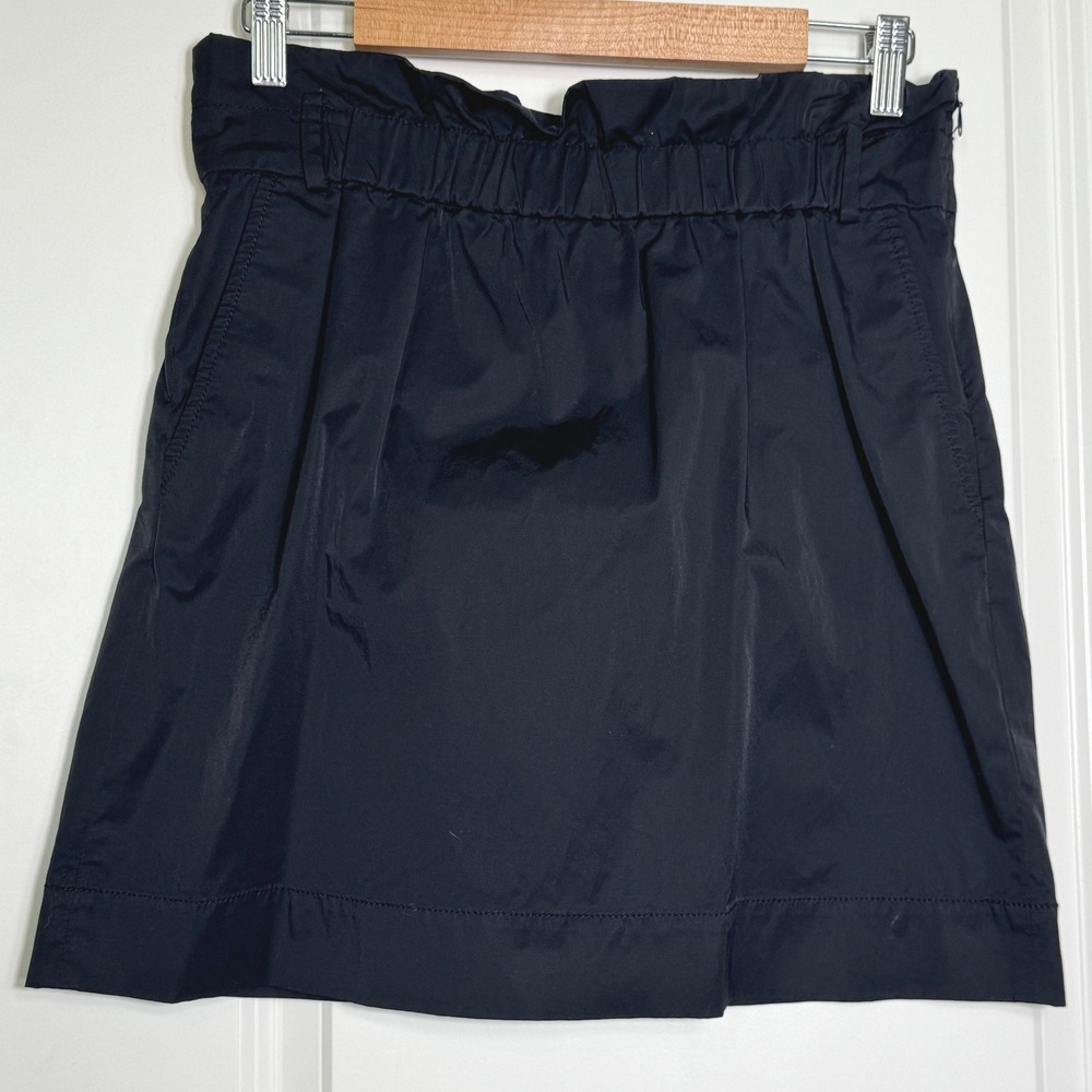 Banana Republic Black Paperbag Waist Skirt Stretch Size 6 Pockets